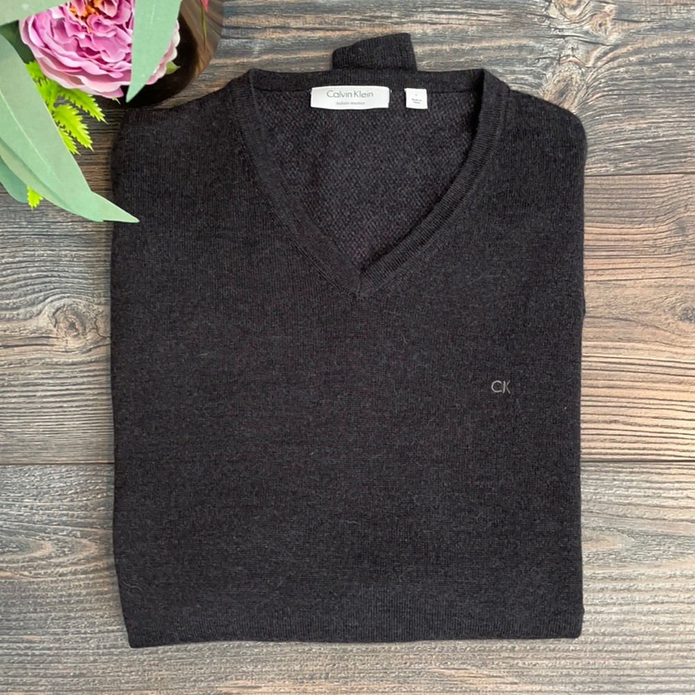 Calvin Klein Men’s Italian Merino Wool Sweater